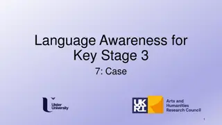 Nouns and Pronouns: The Concept of Case