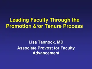 Faculty Advancement Strategies: Leading Through Promotion & Tenure