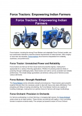 Force Tractors_ Empowering Indian Farmers