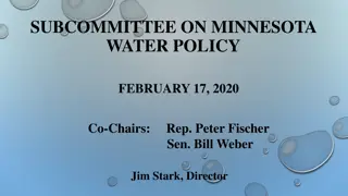 Minnesota Water Policy Subcommittee Meeting Agenda - February 17, 2020