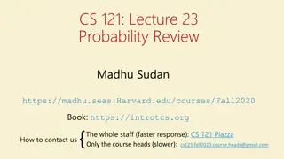 CS.121 Lecture 23 Probability Review