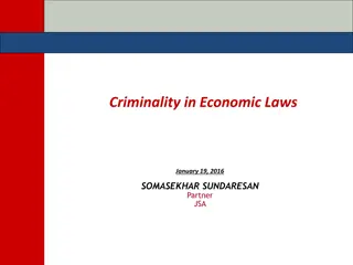 Criminality in Economic Laws: Legislative Trends and Challenges