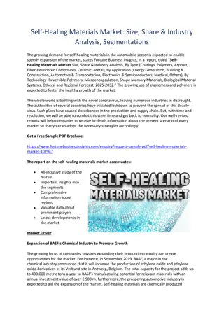 Global Self-Healing Materials Market Trends and Growth Outlook by 2032