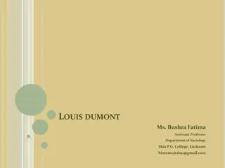 Louis Dumont: Eminent Sociologist and Indologist