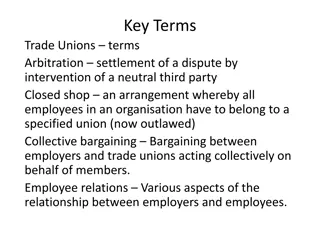 Key Terms in Trade Unions and Rewards