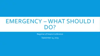 Handling Election Day Emergencies - Poll Worker Replacement, Unavailable Polling Places, and Contact Plans