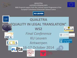 QUALETRA Quality in Legal Translation Workshop