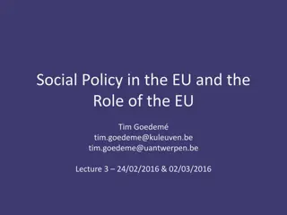EU Social Policy and Governance