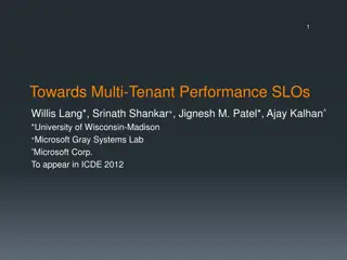 Multi-Tenant Performance SLOs