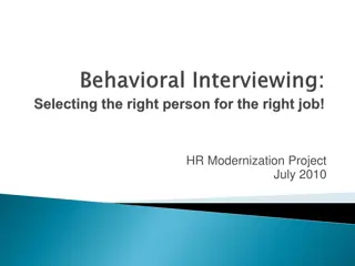 HR Modernization Project - Behavioral Interviewing Overview