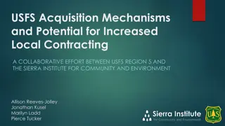 USFS Acquisition Mechanisms and Local Contracting Potential