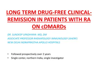 Long-Term Drug-Free Clinical Remission in Patients with RA on cDMARDs
