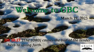 Welcome to GBC - The Lord is My Salvation