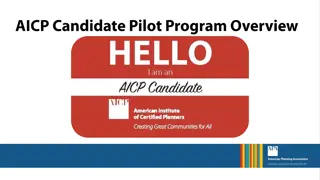 Paths to AICP Candidate Pilot Program