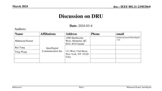 Practical Aspects of Defining DRU in IEEE Standard