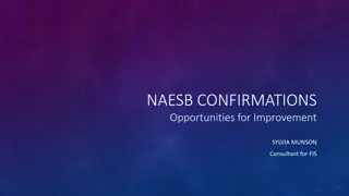 Opportunities for Improvement in Confirmations Process