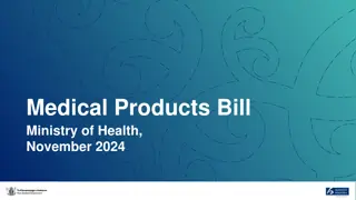 Developing the Medical Products Bill for Improved Health Outcomes
