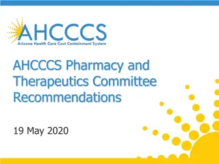 AHCCCS Pharmacy and Therapeutics Committee Recommendations