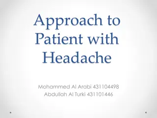Approach to Patient with Headache Etiology: Primary Causes