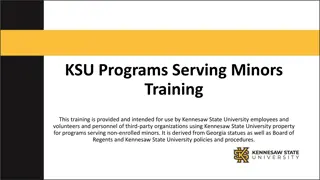 KSU Programs Serving Minors Training Overview