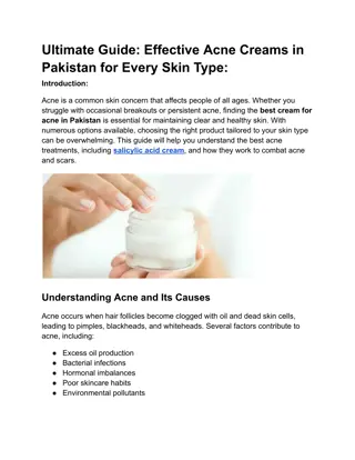 Ultimate Guide Effective Acne Creams in Pakistan for Every Skin Type