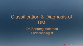 Classification & Diagnosis of DM