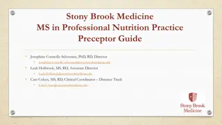 Preceptor Guide for Stony Brook Medicine MS in Professional Nutrition