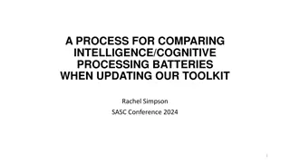 Comparing Intelligence & Cognitive Processing Batteries