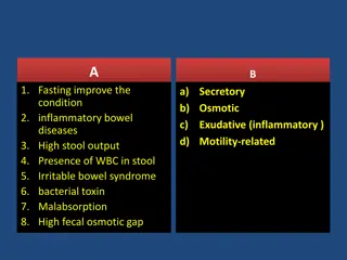 Diarrhea and Malabsorption in Gastrointestinal Disorders