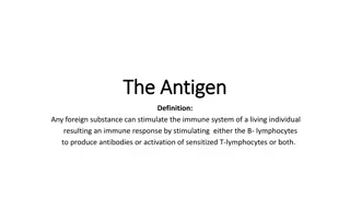 Antigens and Immune Responses