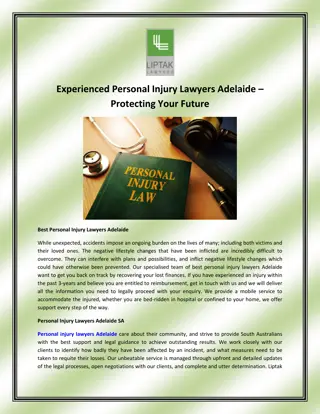 Experienced Personal Injury Lawyers Adelaide – Protecting Your Future