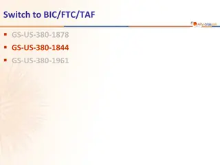 Switch to BIC/FTC/TAF