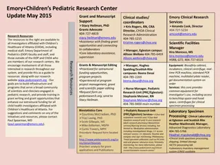 Grant & Manuscript Support for Pediatric Research