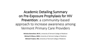 Community-Based Approach to Increase PrEP Awareness Among Vermont Providers