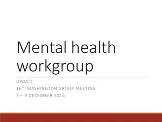 Update on Mental Health Workgroup Meeting