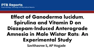Effect of Ganoderma lucidum, Spirulina, and Vitamin D on Diazepam-Induced Anterograde Amnesia