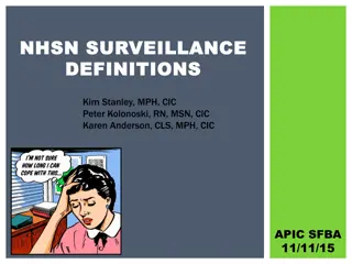 NHSN Surveillance Definitions and Case Studies