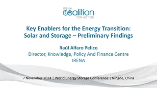 Key Enablers for Energy Transition: Solar and Storage in Global Markets
