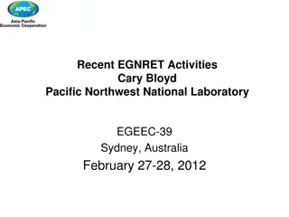 Recent EGNRET Activities: Summary, Projects, and Concepts