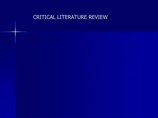 Effective Literature Review Process