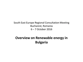 Overview on Renewable Energy in Bulgaria