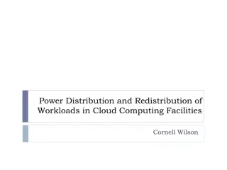 Power Distribution and Workload Management in Cloud Computing Facilities