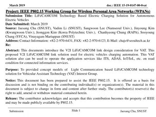LiFi/CAMCOM Technology for Autonomous Electric Vehicle Charging