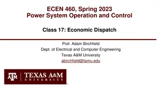 Power System Operation and Control - Economic Dispatch Overview