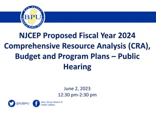 NJCEP Proposed FY24 Resource Analysis & Budget Hearing