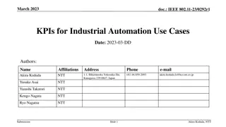 KPIs for Industrial Automation Use Cases