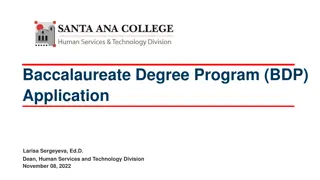 Baccalaureate Degree Programs Overview