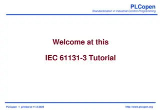 PLCopen Standardization in Industrial Control Programming