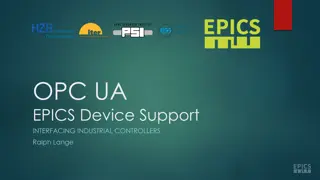 OPC.UA & EPICS Device Support Interfacing Industrial Controllers