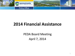 2014 Financial Assistance Overview - Project Status, Funds, and Assistance Package